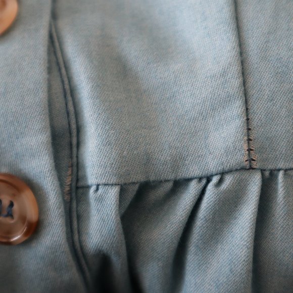 Blue "Denim" Button Down Dress - Picture 9 of 9